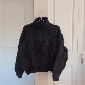 Zara Turtle Neck Chunky Knit Sweater in S